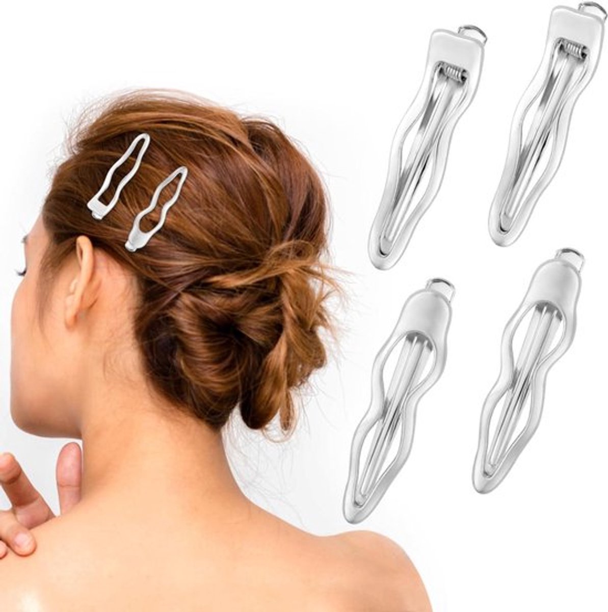Golfhaarclips 6,2cm Zilver Alligatorhaarspelden Damesmeisjes Dik Dun Haar Styling