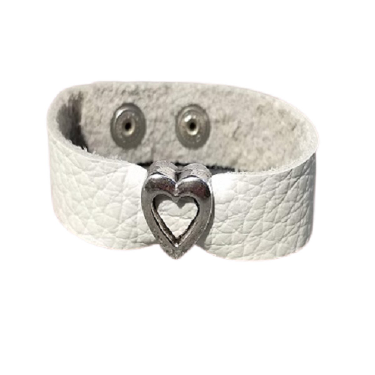 Aanpasbare armband-white heart