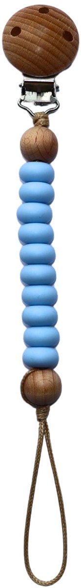 Zibbi Nordic Speenkoord Sky Blue – Luxe Siliconen Speenclip – BPA Vrij