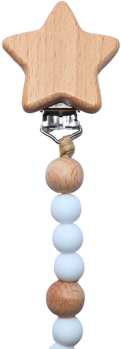 Zibbi Little Star Speenkoord Ivory White - Luxe Siliconen Speenclip - BPA Vrij van Zibbi — afbeelding 2