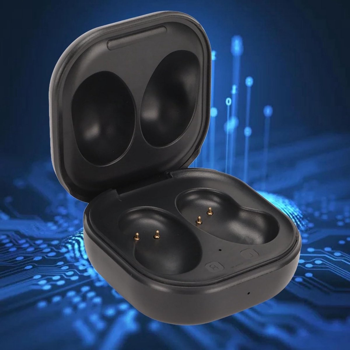 Oplaadcase voor draadloze oordopjes, vervangende USB oplaaddock met Type C aansluiting, zwart, geschikt voor Galaxy Buds Live