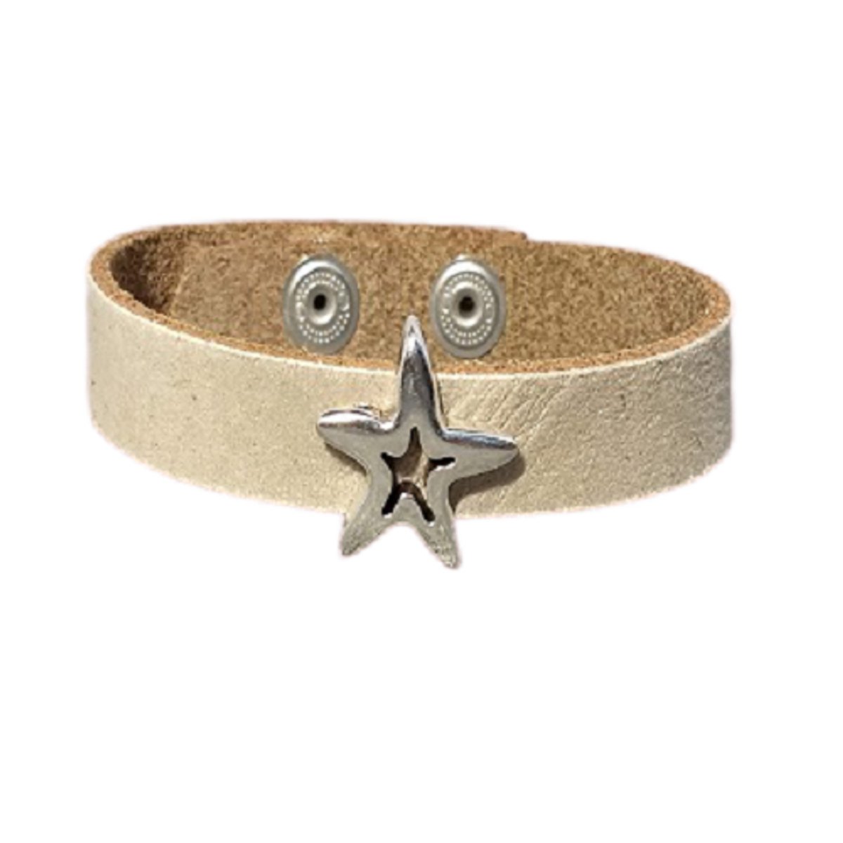 Aanpasbare armband-beige star