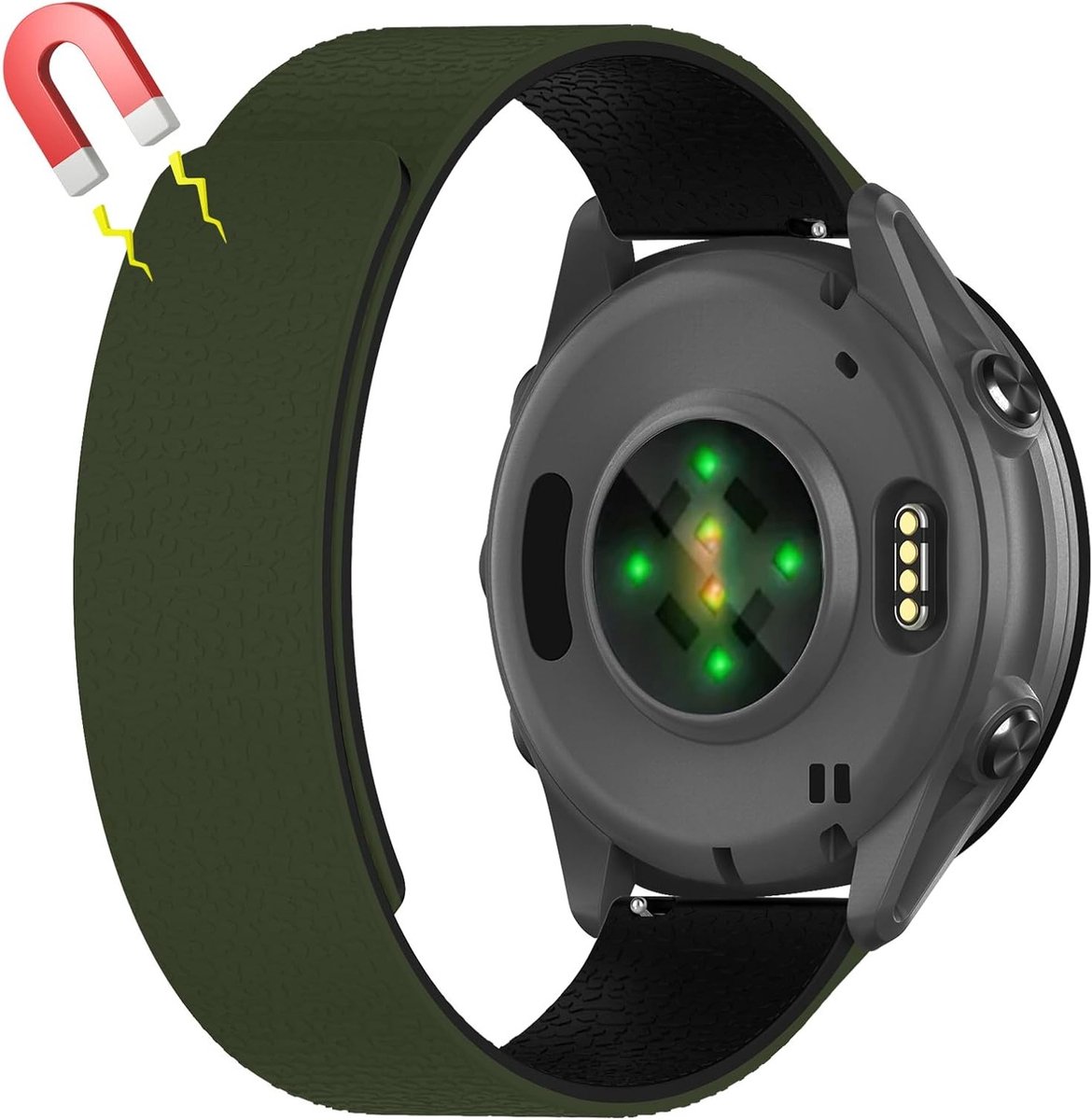 22mm Silicone Sport Armband voor Garmin Forerunner 570, Venu 3, Vivoactive 4 - Duurzaam, Comfortabel en Waterdicht