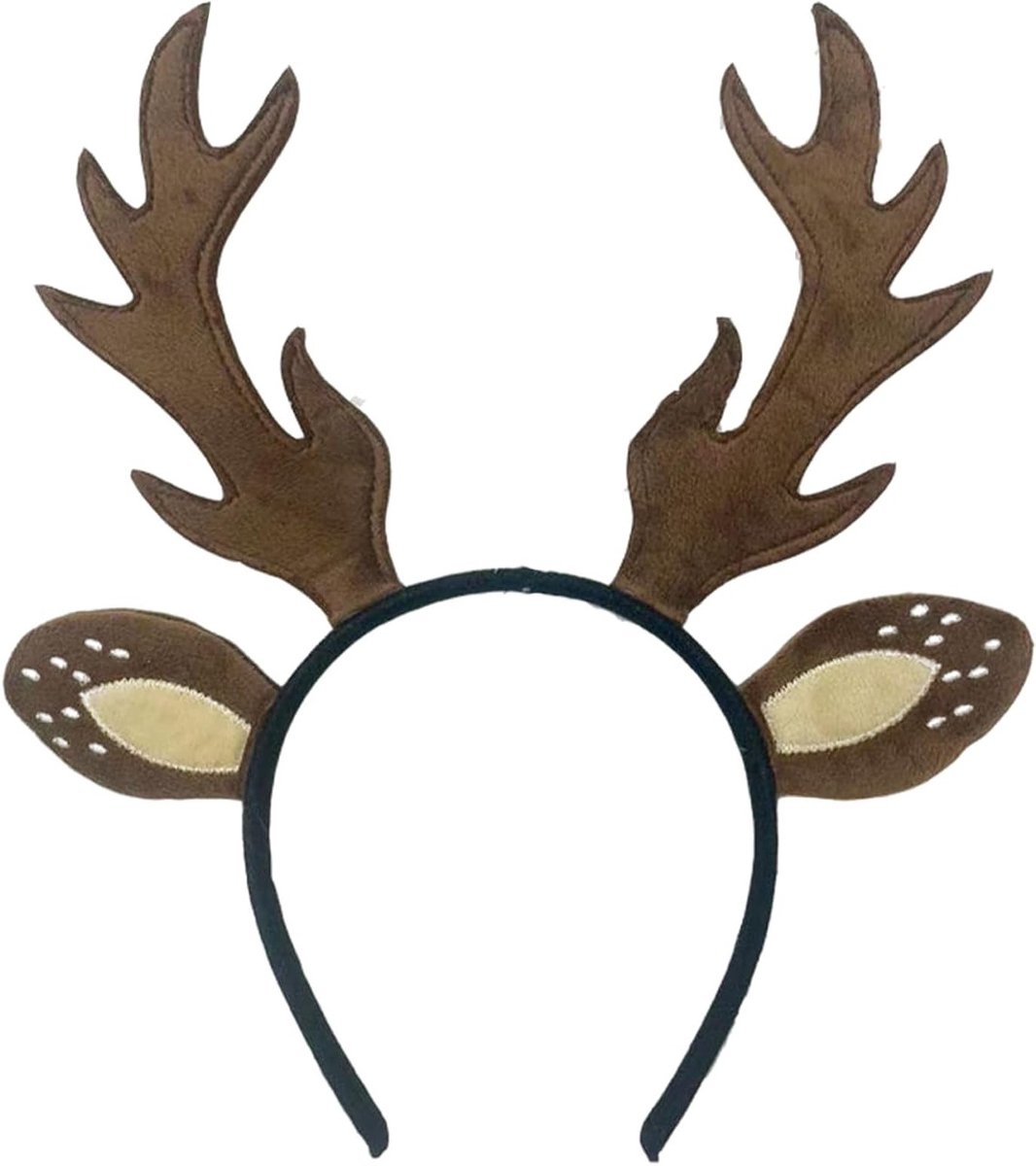 Bruine rendier oorband voor Kerstmis, Halloween en carnaval, perfect voor elfenfeesten en feestoutfits