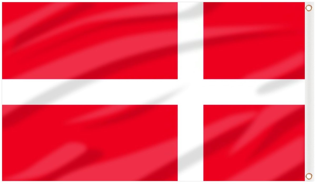Vlag van Denemarken 5ft x 3ft voor Euro Voetbal 2024 Feestdecoraties, Dubbelzijdige Vlag met Messing Oogjes, Koningin Margrethe II Verjaardag en 16 April Vieringen
