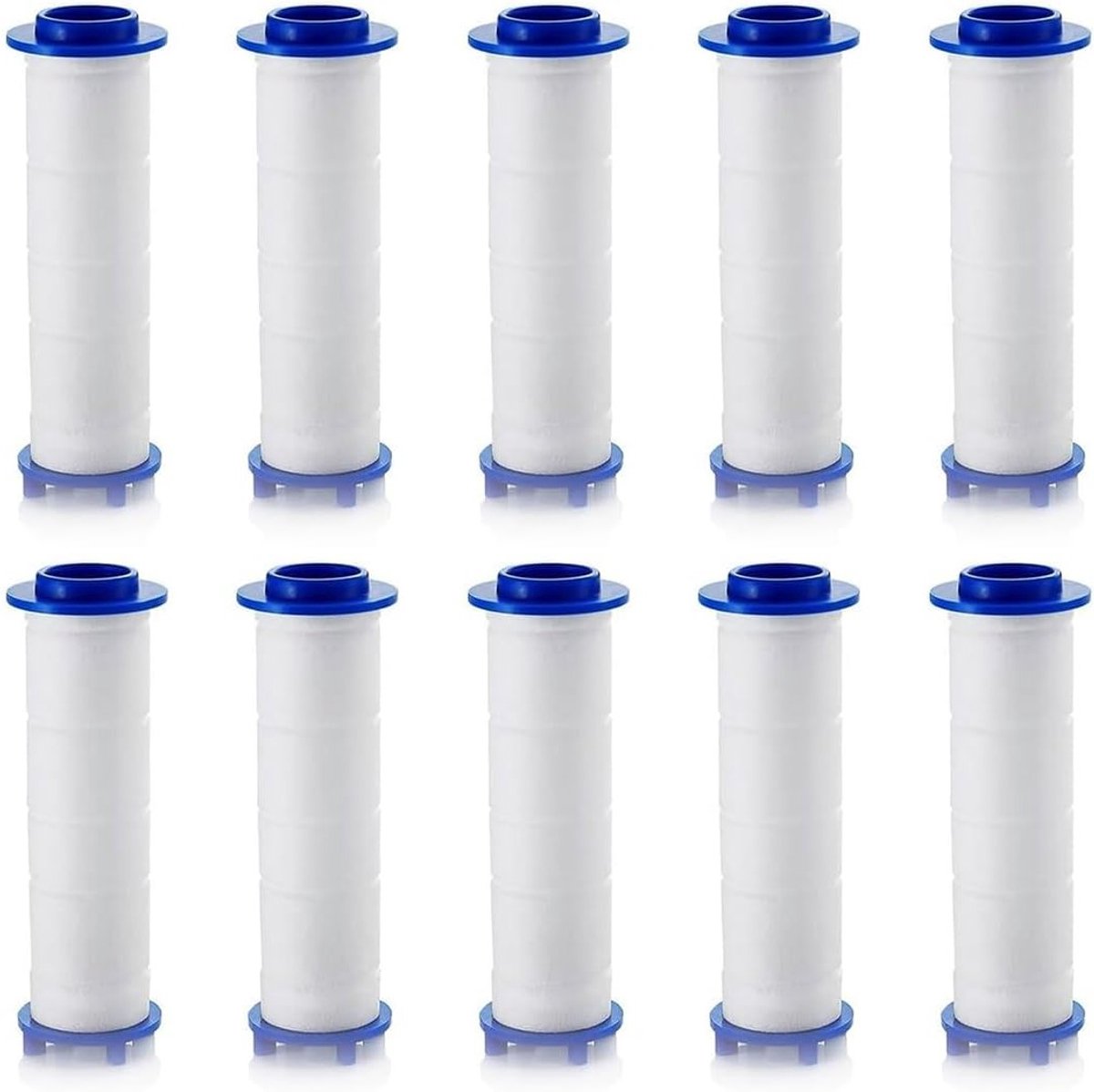 Vervangbare Douchefilter Set van 10, 9.5 x 2 cm, voor Handdouche, Verwijdert Chloor, Fluor