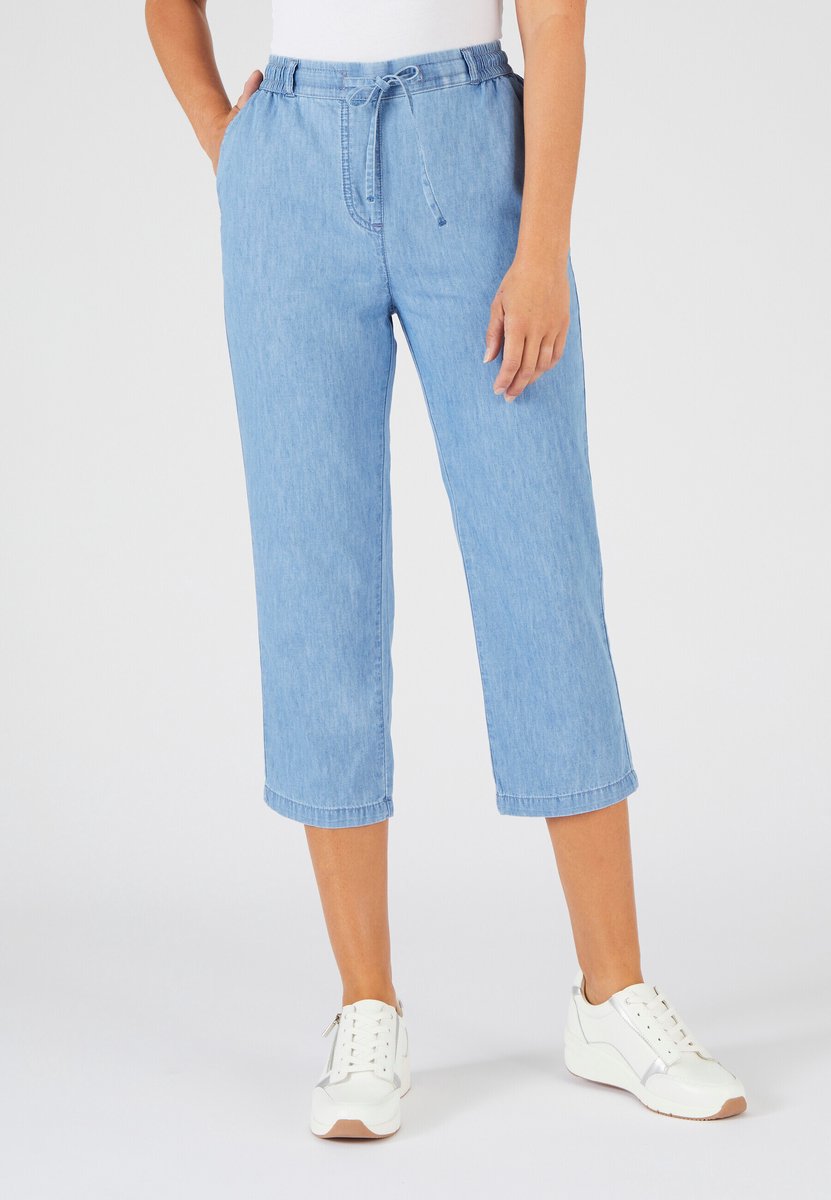 Damart - Korte broek in chambraystof - Dames - Blauw - 42