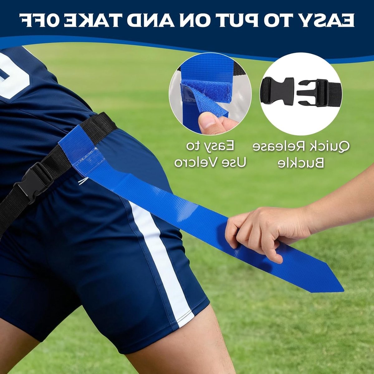Verstelbare Flag Belt voor Tag Rugby - 130 cm - Ideaal voor Kinderen, Tieners en Volwassenen - Perfect voor Training en Spelletjes met het Gezin