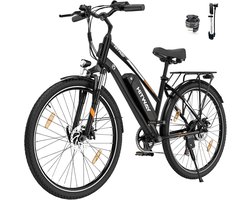 Elektrische Fiets HITWAY BK27 - 28 Inch City Commuter EBike met Afneembare 36V 12Ah Lithium Batterij - Mountain E-Bike met 250W Motor - 7 Versnellingen - IP54 Waterdicht