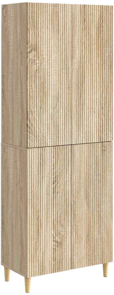 vidaXL Kast - Set - 2 - st - Sonoma - Eiken - Bewerkt - hout Sonoma Eiken