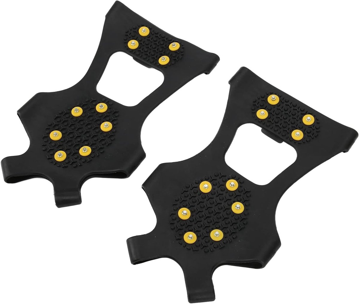 Snow Climbing Crampons met 10 Tanden, Antislip Schoenspikes voor Buitenactiviteiten, Rvs en Zwart, Ideaal voor Bergbeklimmen en IJsgebruik