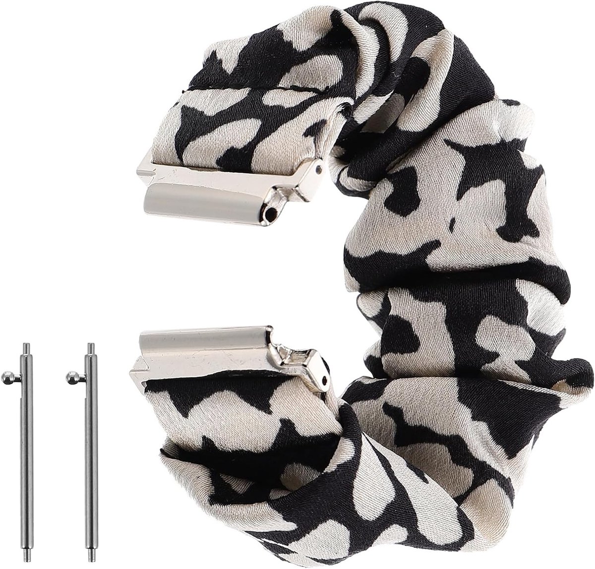 Kleurige Scrunchie Horlogeband voor 20mm Galaxy Smartwatch - Elastische Armband met Patroon, Comfortabel en Stijlvol