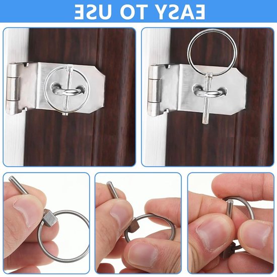 10 Stuks 3mm RVS Lockpin Gegalvaniseerd voor Vouwsplint Ringen voor Tractoren, Trucks en Agrarische Voertuigen — afbeelding 4