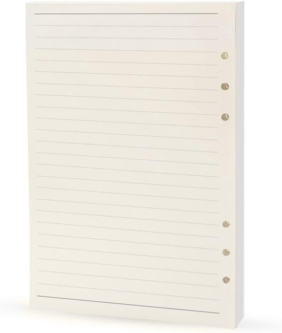 A5 Opvulpapier voor Planner, 6-Rings Ringband, Lijnpapier voor Notitieboeken, 45 Vellen, Geschikt voor Persoonlijke Journals en Organizers