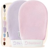 Destined® Exfoliating Glove Duo-Pack - Scrub Handschoen - Lichaam & Gezicht - Scrub Detox - Verwijderen Van Dode Huidcellen - Amethyst + Blossom