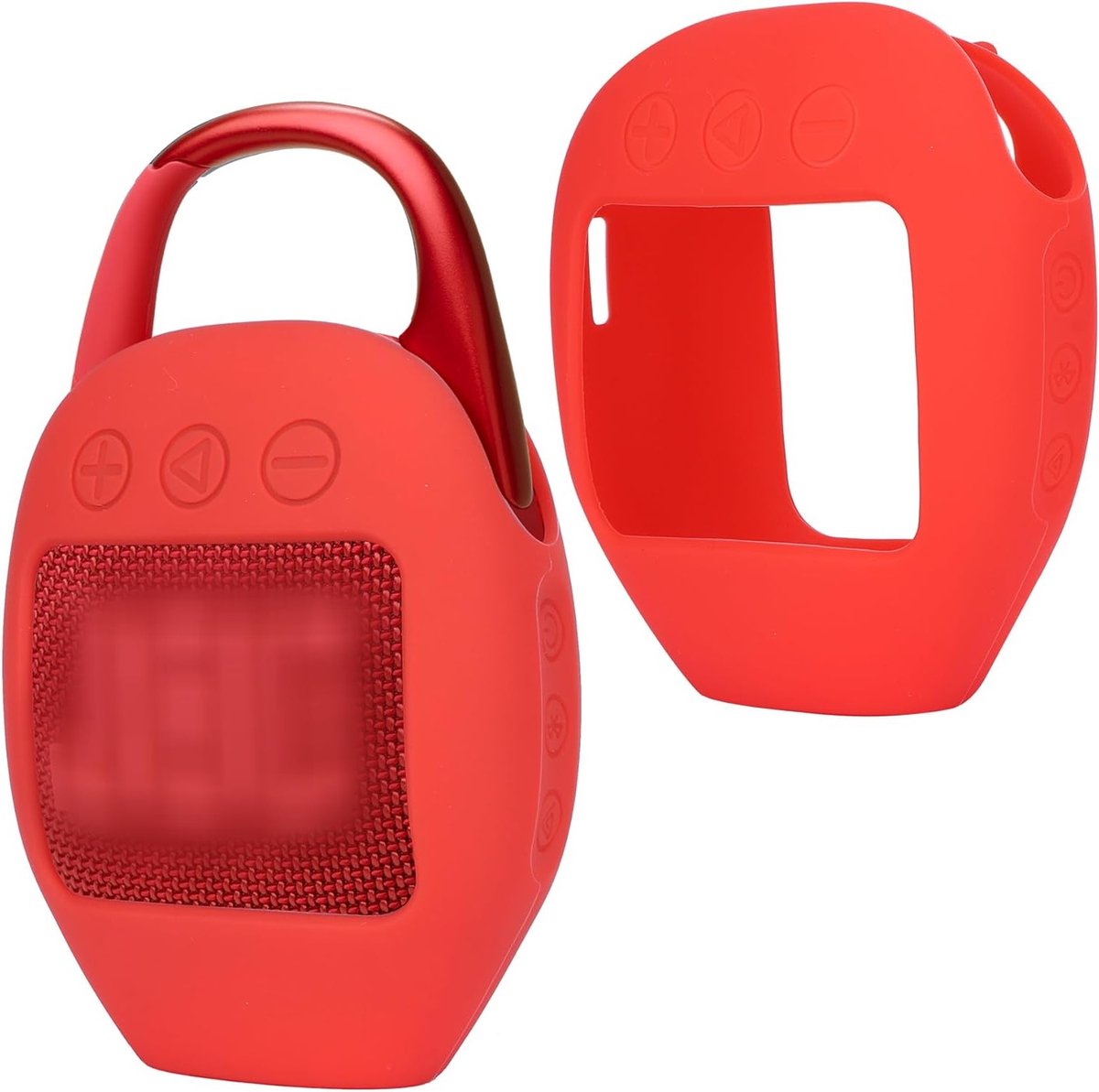 Siliconen Beschermhoes voor Draagbare Bluetooth Speaker JBL Clip 5 - Rood, Schokbestendig en Waterdicht