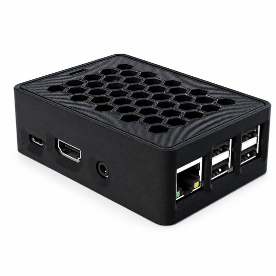 Raspberry Pi 3B+ Behuizing - Beschermhoes Voor Raspberry Pi 3 Model B/B+ - Ventilatie Case Met Honeycomb Design - Compacte Mini Computer Behuizing Voor Media Center Retro Gaming Do