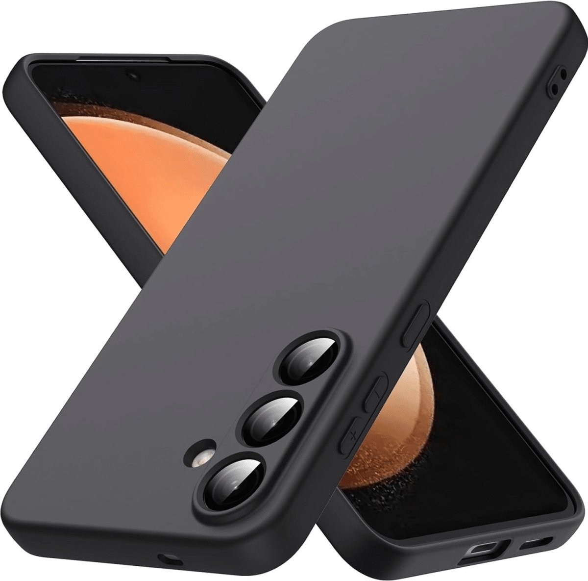 Casemania - Siliconen Backcover geschikt voor Samsung A57 - Zwart