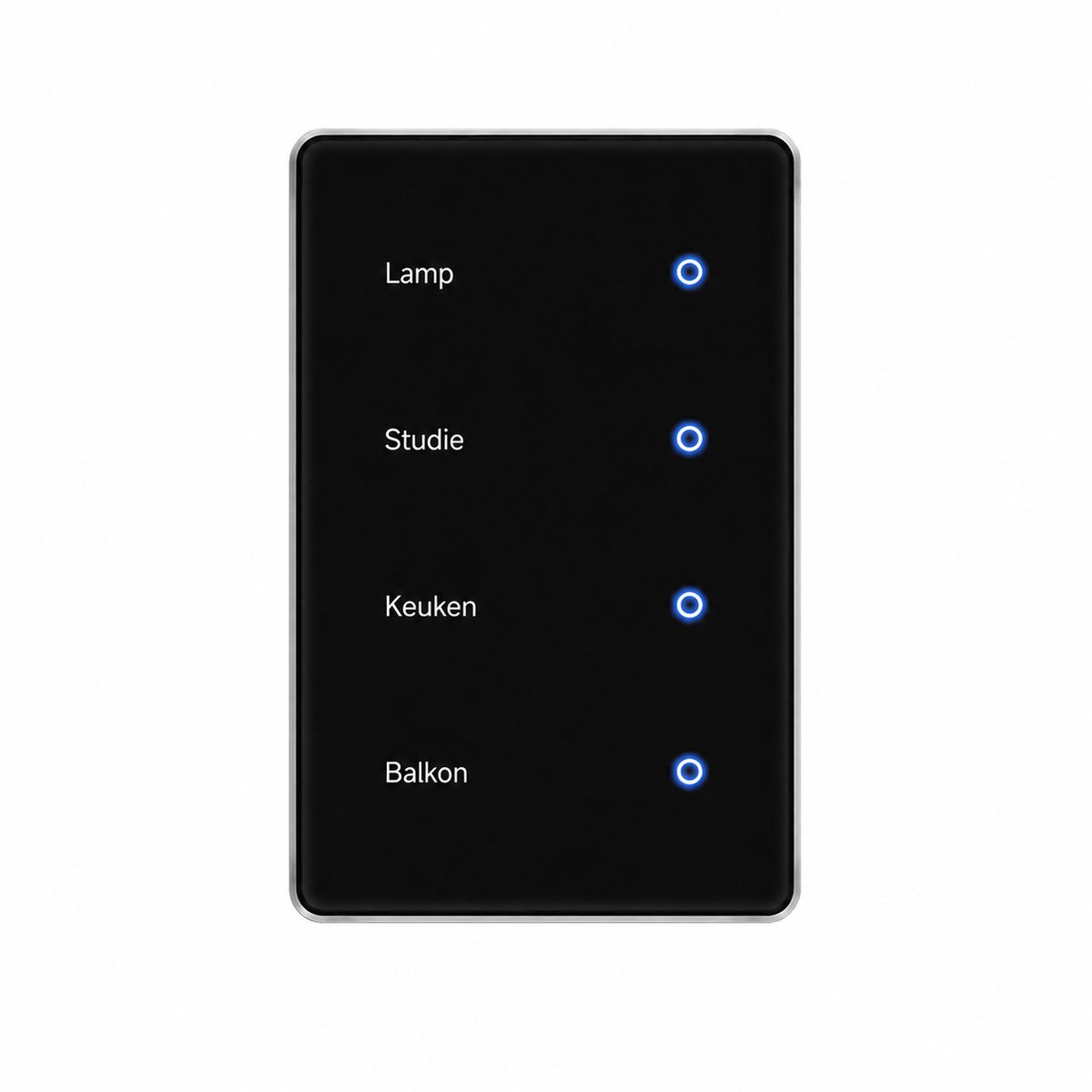 Pelor Slimme Lichtschakelaar 4-Gang - Zigbee - Touch Schakelaar - App Bediening - Alexa - Google Home