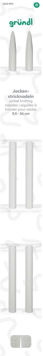 6663-900 Breinaalden met knop 9,0 mm, 36 cm