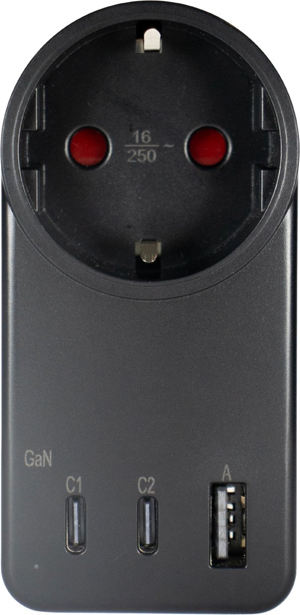 Tradim Triple Charge Elite 65W USB-C snellader met 3 poorten zwart of wit