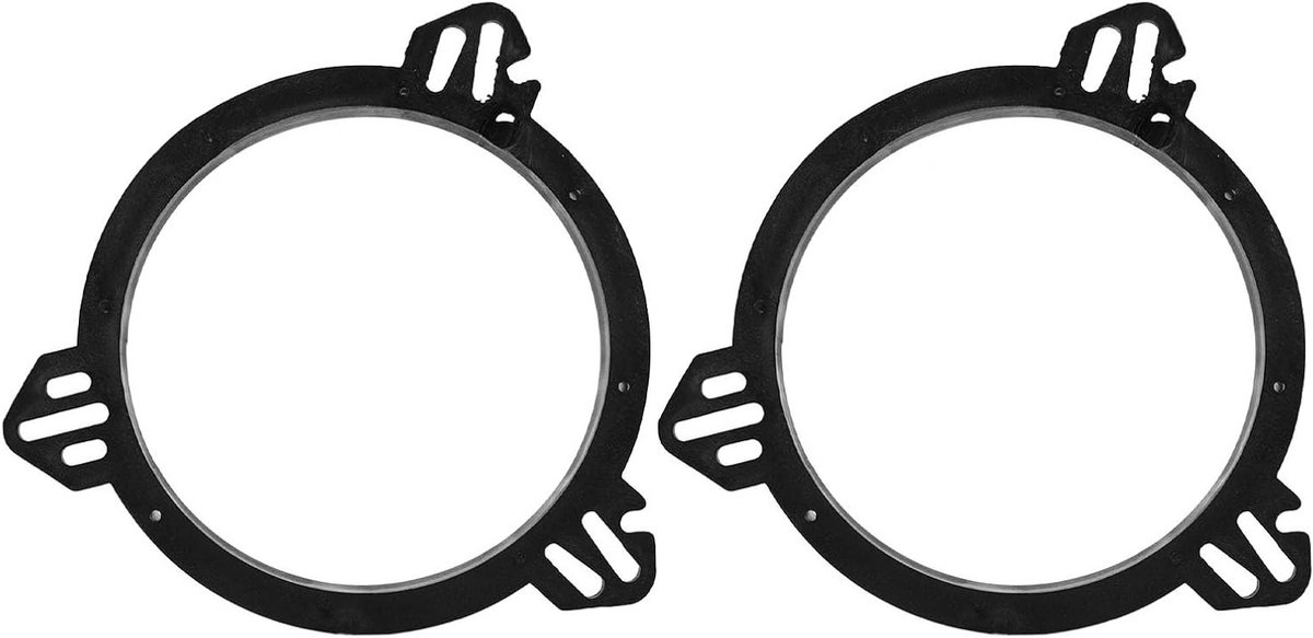 Set van 2 Speaker Spacer Adapters voor Auto Deuren, 16,5 cm Zwart, Vervangende Ringen voor Subaru Impreza en Forester, Geluidsverbetering en Eenvoudige Installatie