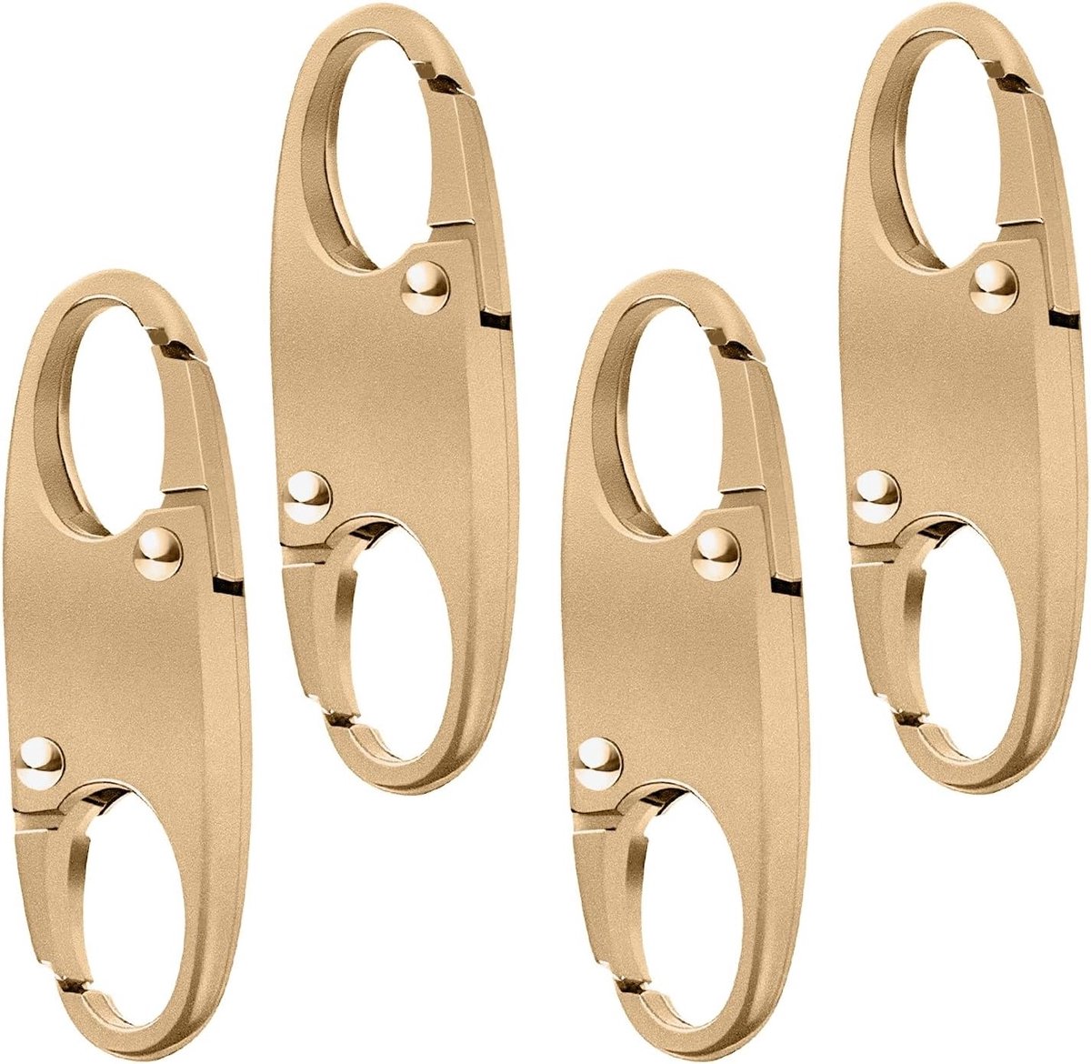 Detachable Zipper-Locks voor Rugzakken - Dubbele Vergrendelingsclips tegen Diefstal voor Reizen, Kamperen en Wandelen (Goud)