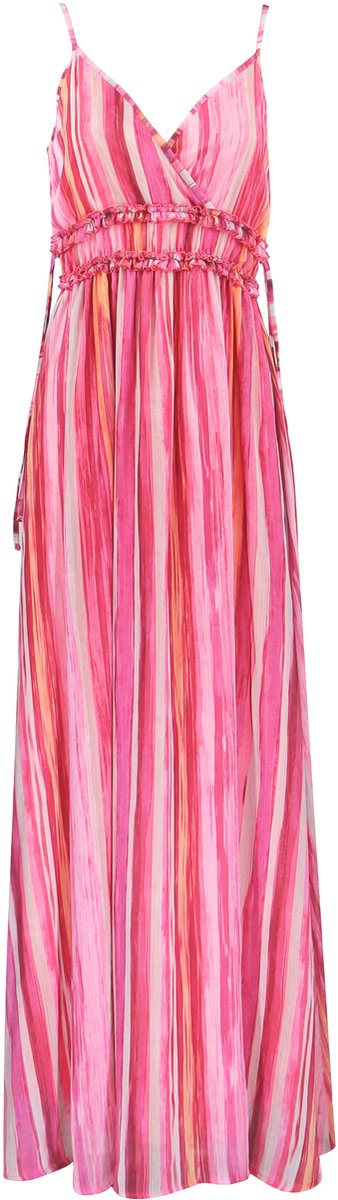 Princess goes Hollywood - roze maxi jurk strepen - maat 36