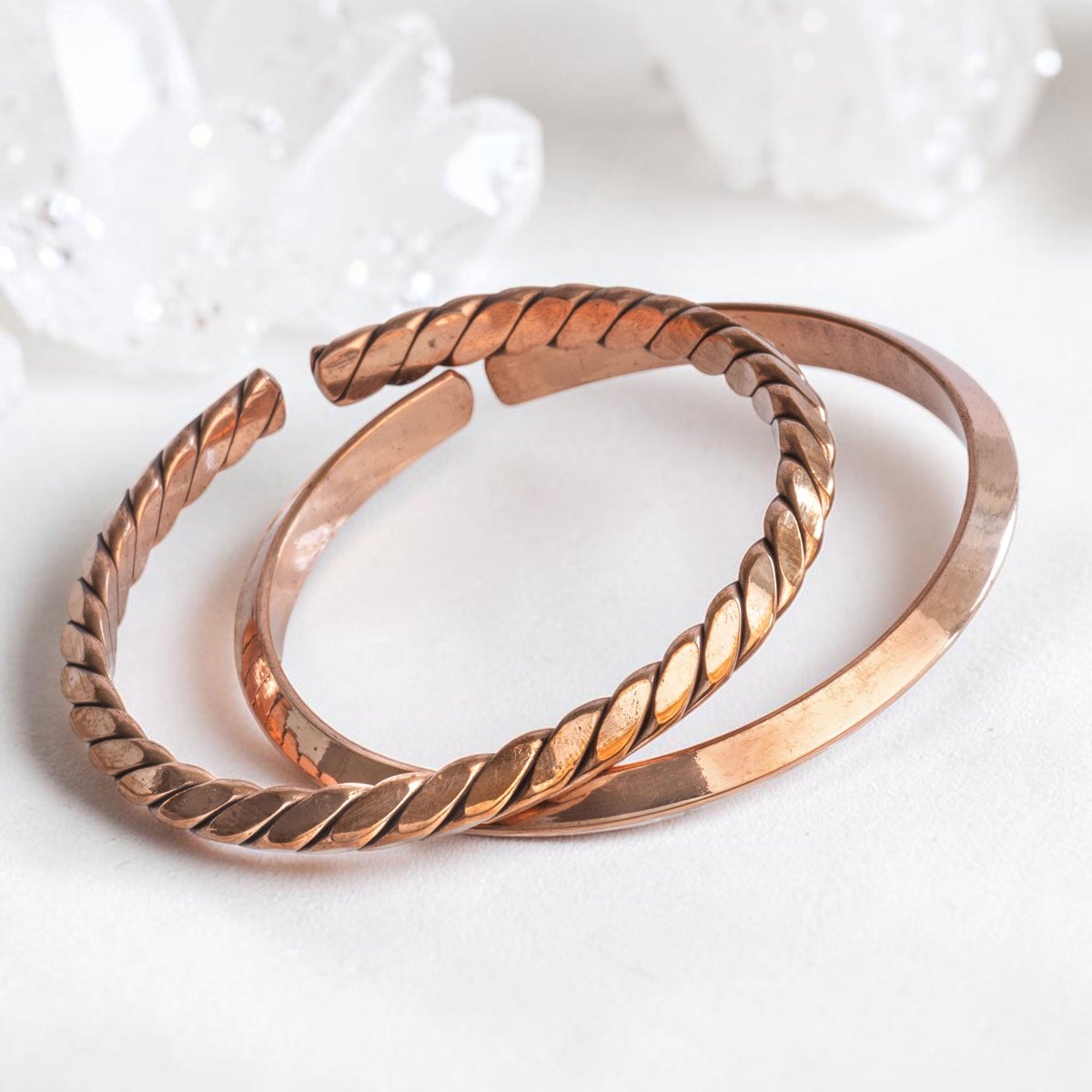 Set koperen armbanden - Dames - maat L-XL | DEVA Loves
