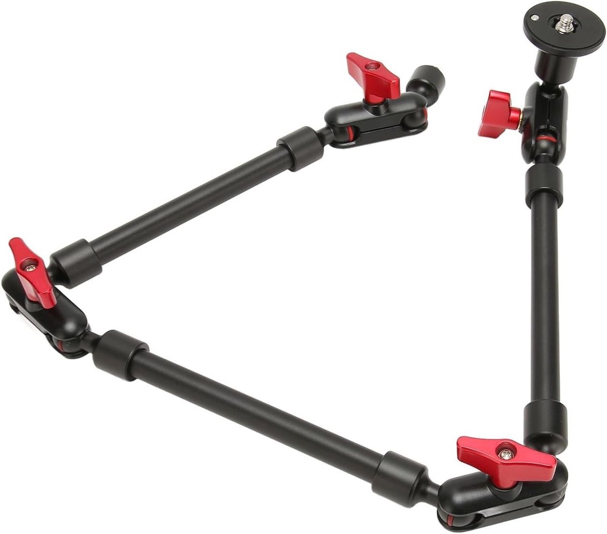 Verstelbare Camera Bevestiging met 1/4 Inch en 3/8 Inch Draad, 360 Graden Rotatie voor Smartphone en Tablet, Ideaal voor Fotografie en Videoproductie