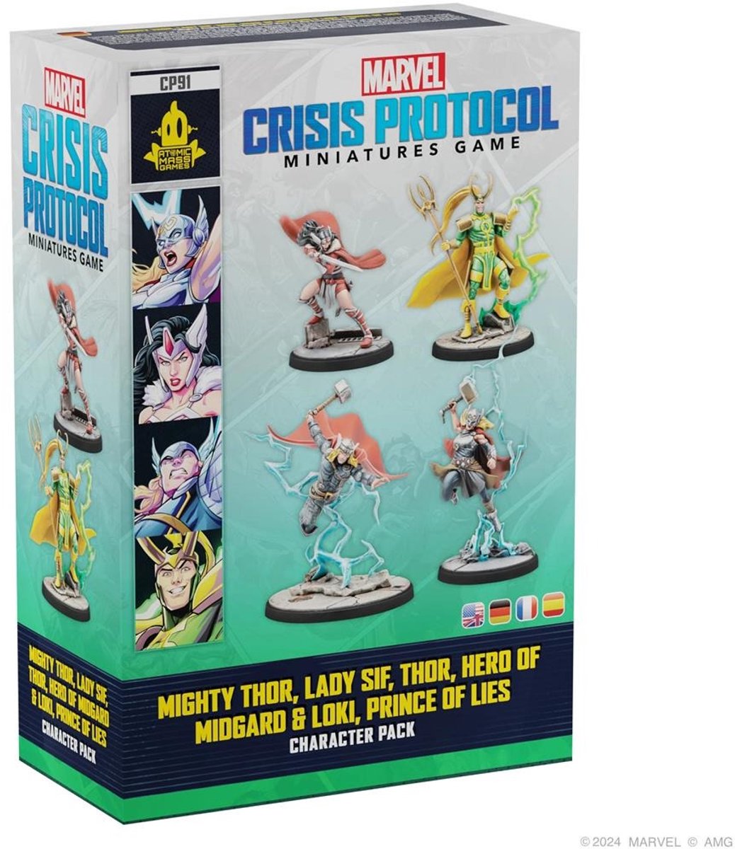 Atomic Mass Games Marvel speelgoedset Mighty Thor Lady Sif Thor Loki.