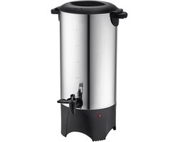 Velori Koffiedispenser 50 Kopjes RVS 1000W - Koffiezetapparaat Groot Kantoor - Koffiemachine Horeca - Warmhoudfunctie 90-98°C - Hotel Vergadering Evenement