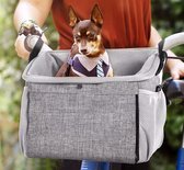 Fietsmand Hond voorop - hondenfietsmand - fietstas hond - hondenmand fiets - fietstas stuur