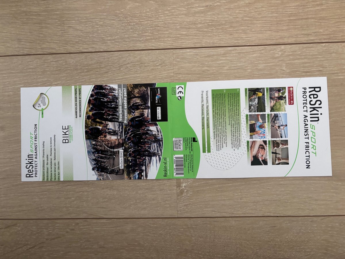 Goedkoopste Reskin Bike Patch (5 stuks) - Voorkomt zadelpijn door wrijving - Huidvriendelijk en uitwasbaar - Voor de sportieve fietser en wielrenner die niet op de blaren wil zitten