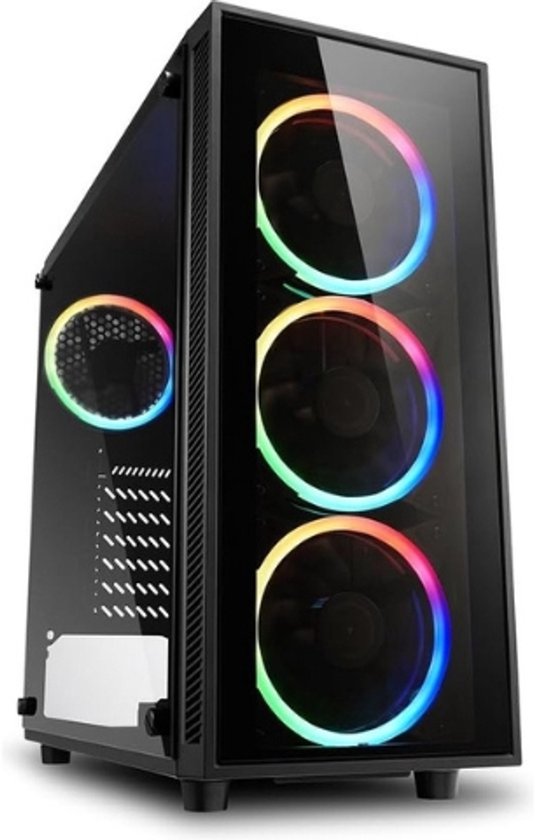 Intelectro Gaming PC - Verlicht jouw Gaming Setup met Stralende RGB Gaming PC - Ryzen 3 3200G - 16GB 3200 MhZ RAM - Adembenemend Design - 500GB Supersnelle SSD - 550W Gaming Power Supply - Gaming Ready - Levering Sneller dan Aangegeven!