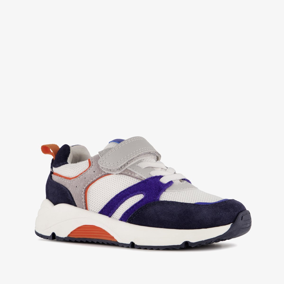 TwoDay leren jongens sneakers blauw wit - Maat 24