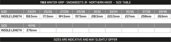 Winter-grip Snowboots Jr - Northern Hiker - Zwart/Grijs - 35/36 - Winter-grip