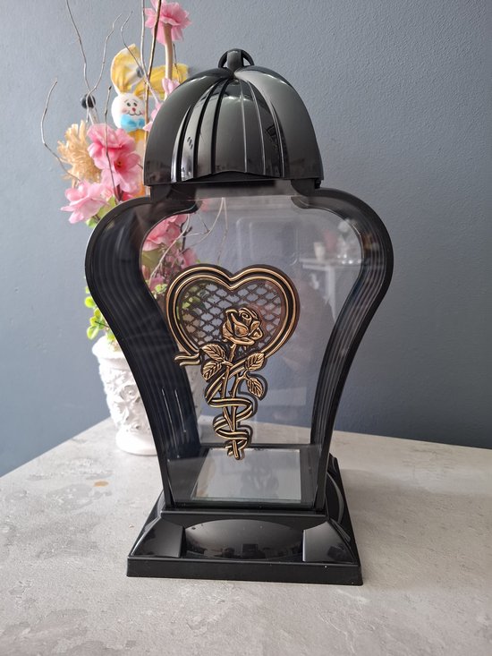 Herdenkinglicht Romeo grafkaars lantaarn windlicht decoratie graflantaarn grafdecoratie Lantaarn
