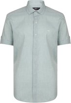 Jimmy Sanders Linnen Katoen Blend Shirt - Overhemd Heren Turkoois - S