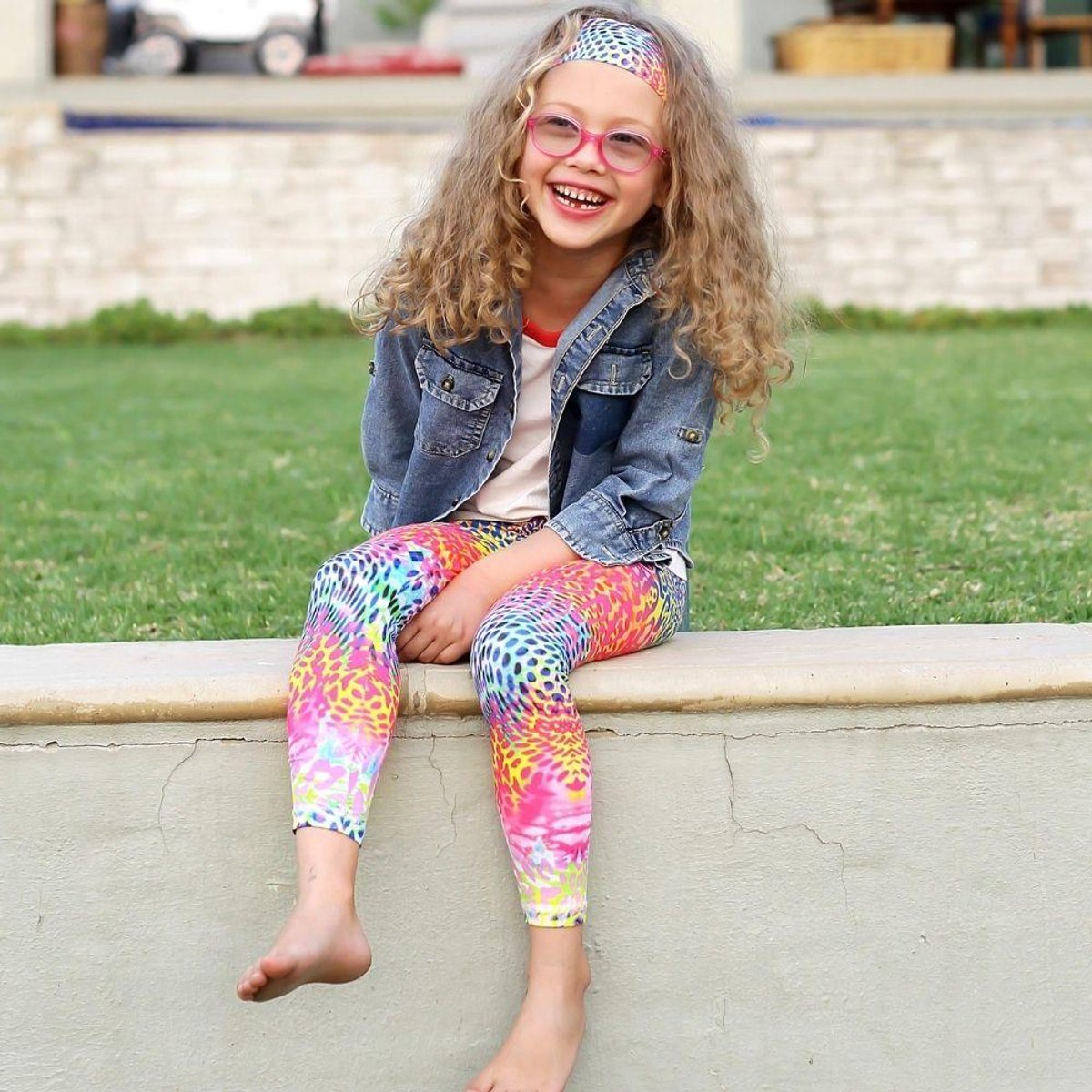 Meisjes legging - Regenboog - Kinder kleding - Positive Pants - 128/134