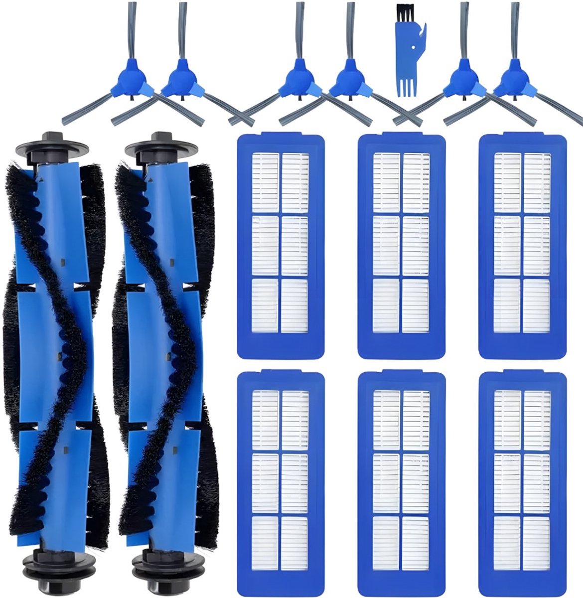 PolkaHome® Vervangingsset geschikt voor Robotstofzuiger Accessoires – Geschikt voor Eufy RoboVac 11S Max, 15C Max, 30C Max, 39C Max, G10, G20, G30, G30 Hybrid, G30 Edge, G32 Pro