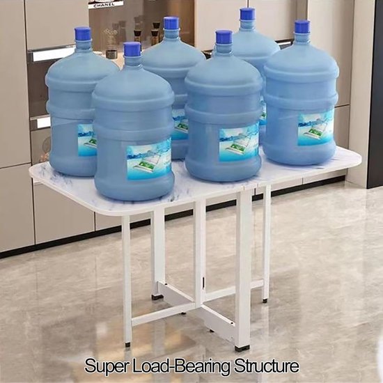 Portable Folding Dining Table, Extendable Metal Frame Folding Kitchen ...