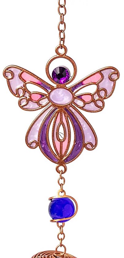 Carillon éolien ange rose