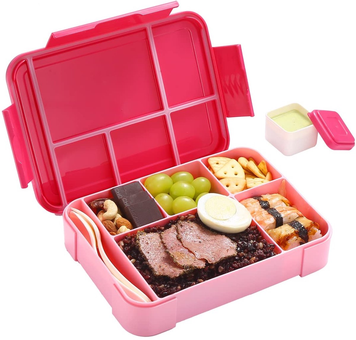 Ibenzoa® Handige Kinderlunchbox met Vakken en Grote Capaciteit voor Gezonde Maaltijden