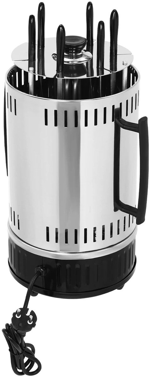 Verticale Grill - Kebab Grill - Doner Grill - Roterend - Elektrisch - 1000 W - 6 Spiezen — afbeelding 2