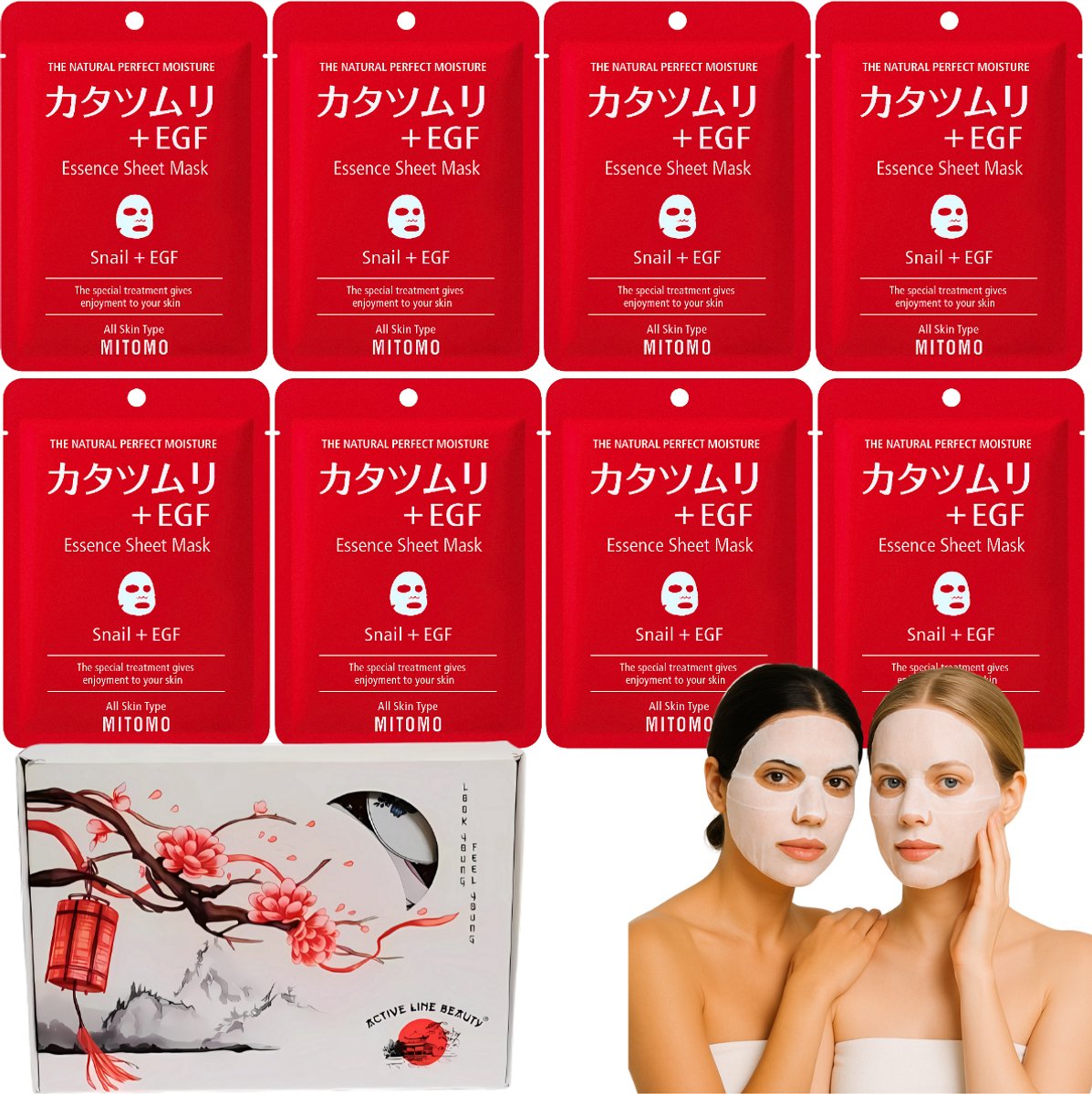 Goedkoopste MITOMO® Snail Gift Set - 8 Stuks - Giftset Vrouw - Gezichtsmasker - Sheet Mask - Skin Care - Verjaardag Cadeau Vrouw - Gezichtsmaskers Verzorging