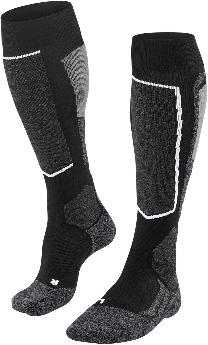 FALKE SK2 warm dik lyocell functioneel materiaal skisokken dames Zwart
