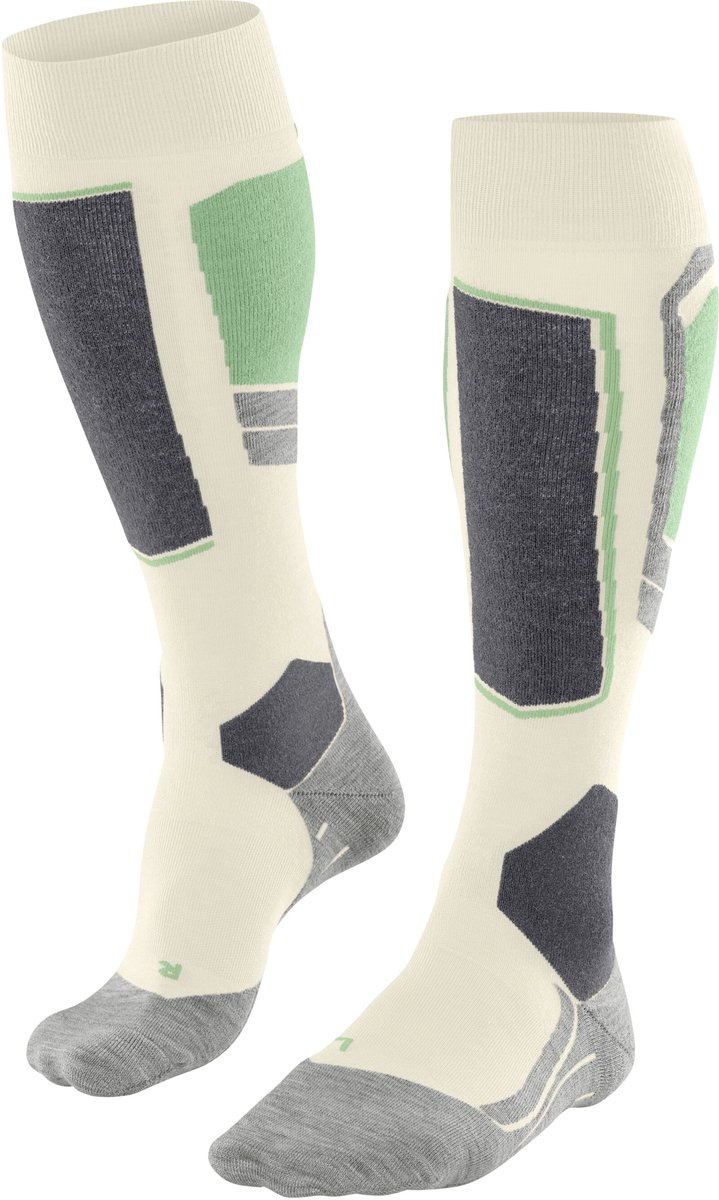 FALKE SK4 warm dun wol functioneel materiaal skisokken dames Wit