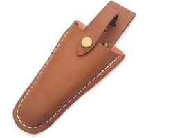 Leer hoesje - Tang opbergtas - Heuptas voor snoeischaar - Tuin Gereedschap Opberg Tas - Bruin - PU leer - 20.5*8 cm - Voor Snoeischaar en Tuin Gereedschap