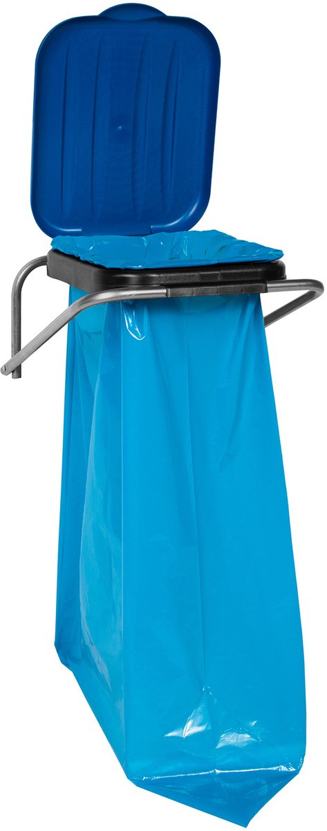 GSG24 - Wandhouder voor Afvalzakken - 120L - Blauw - Zware Constructie